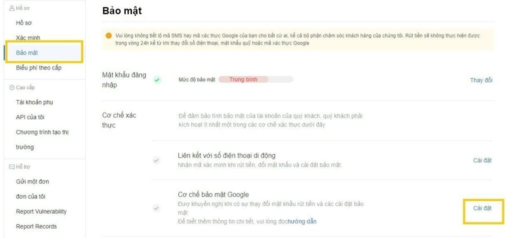 Hướng Dẫn Đăng Ký và Sử Dụng Sàn OKEX Cập Nhật Mới Nhất 2024 14 Thiết lập xác thực bảo mật hai yếu tố tại okex